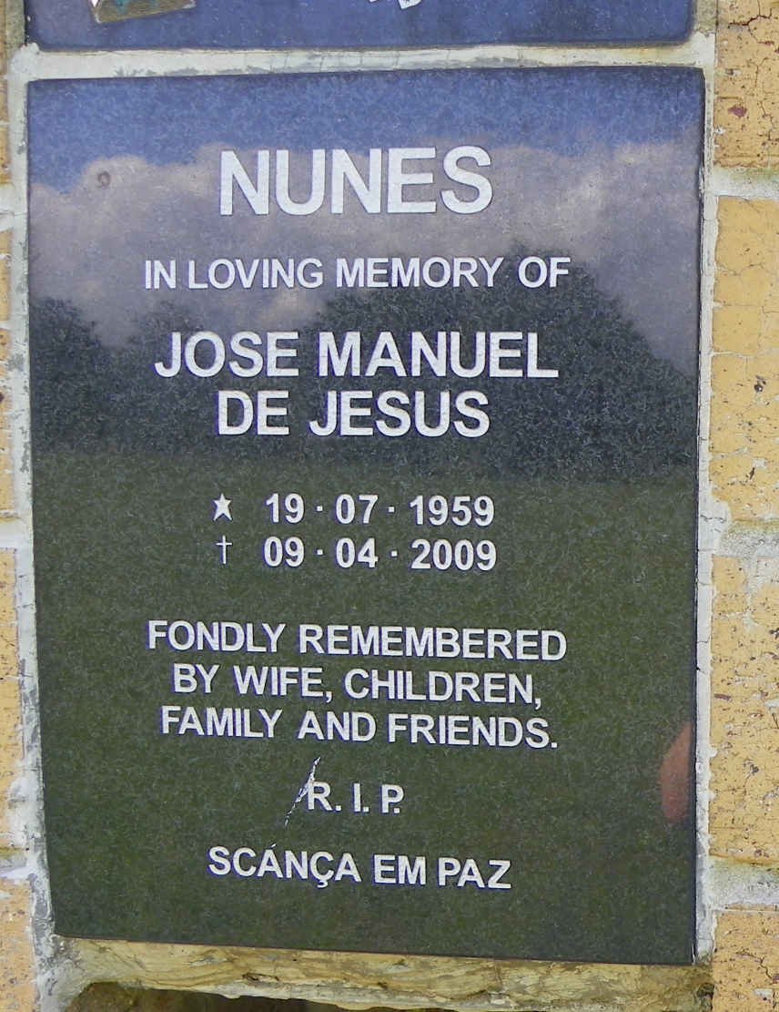 NUNES Jose Manuel De Jesus 1959-2009