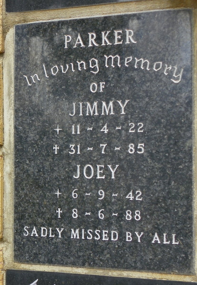 PARKER Jimmy 1922-1985 :: PARKER Joey 1942-1988