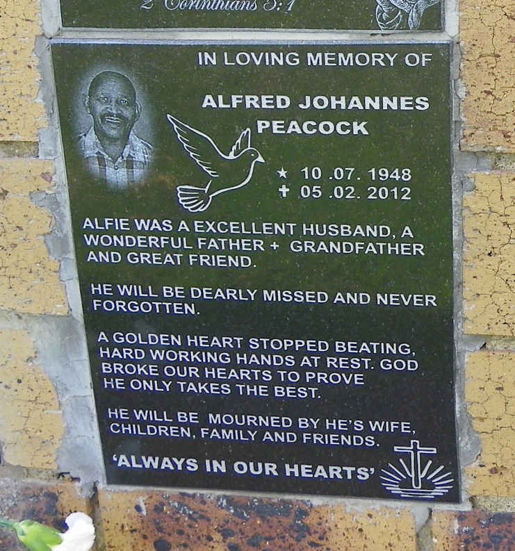 PEACOCK Alfred Johannes 1948-2012