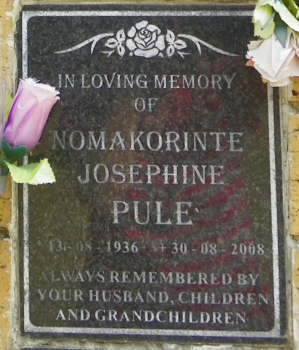 PULE Nomakorinte Josephine 1936-2008