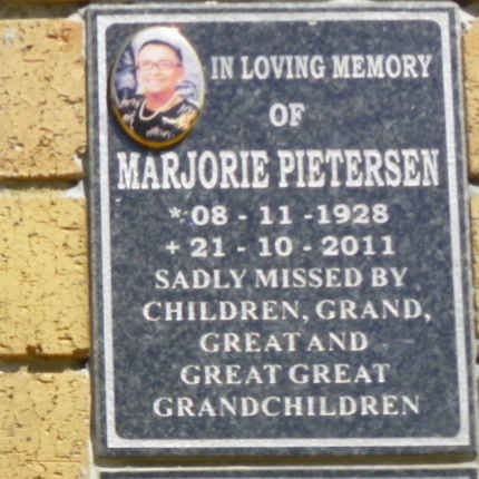 PIETERSEN Marjorie 1928-2011