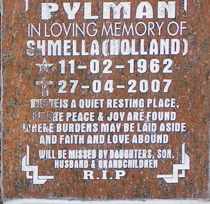 PYLMAN Shmella nee HOLLAND 1962-2007