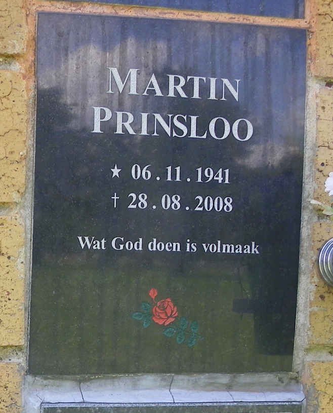 PRINSLOO Martin 1941-2008
