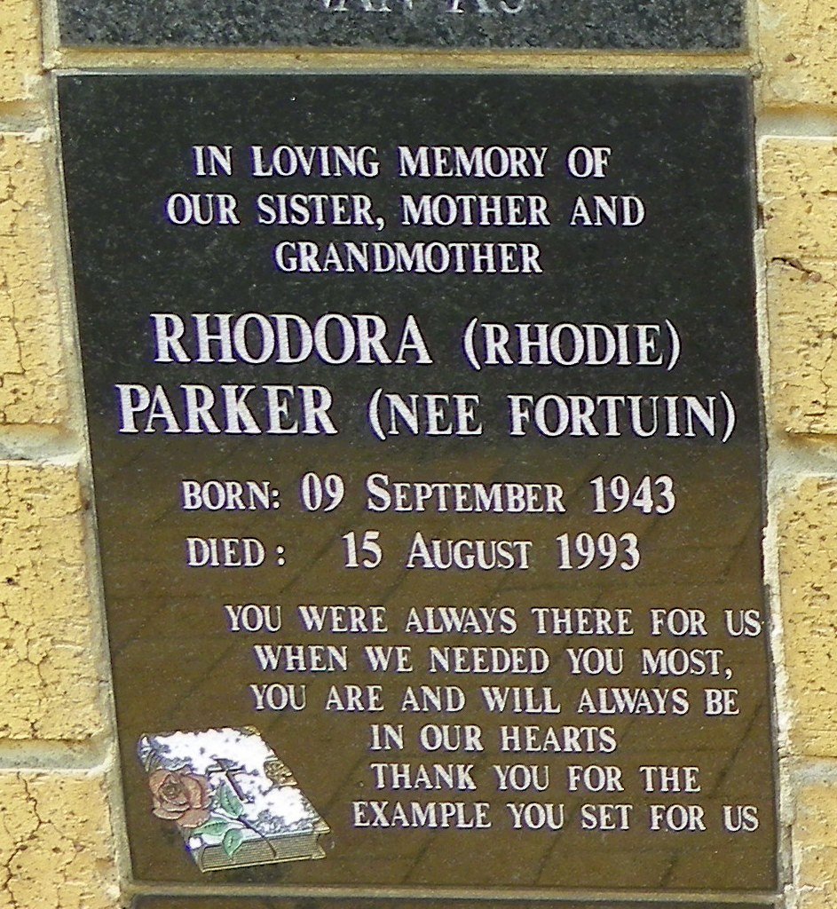 PARKER Rhodora nee FORTUIN 1943-1993