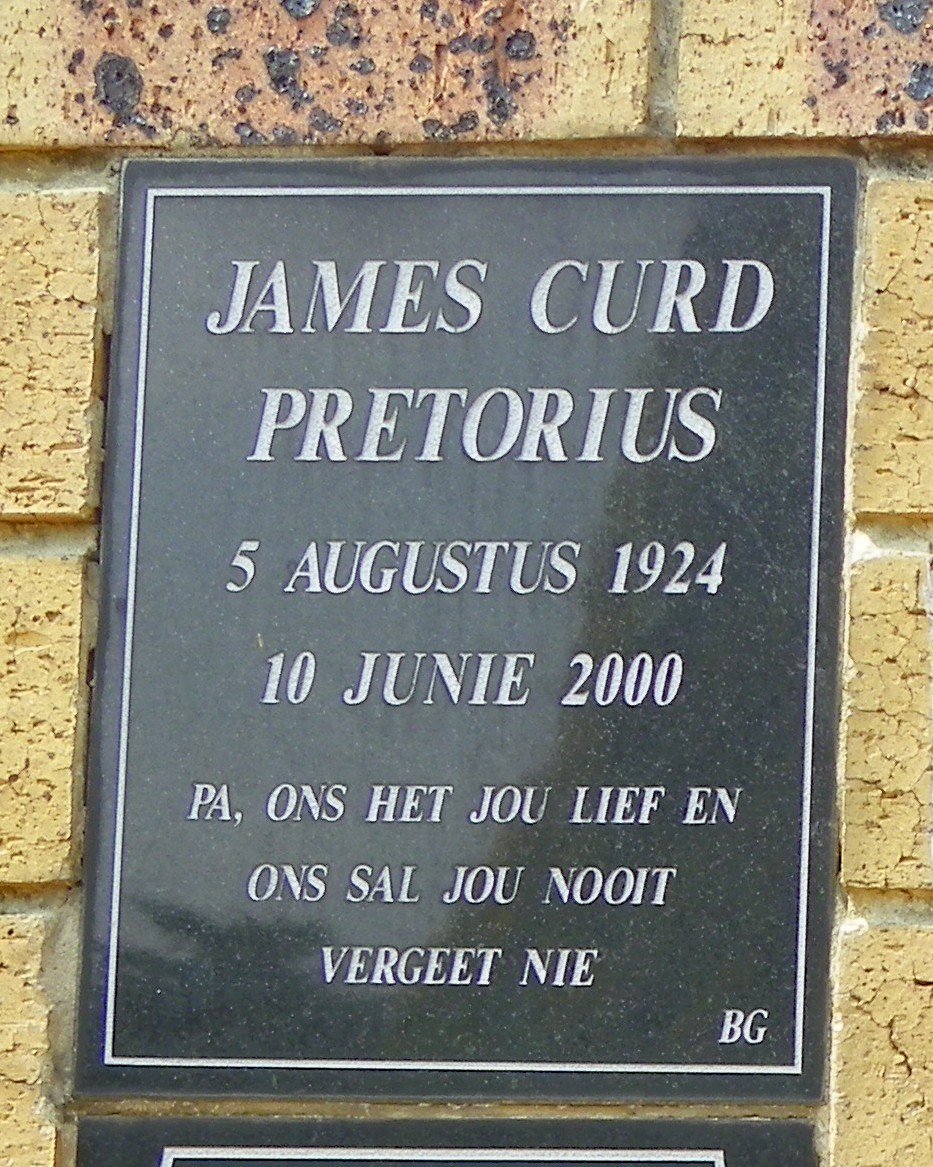 PRETORIUS James Curd 1924-2000