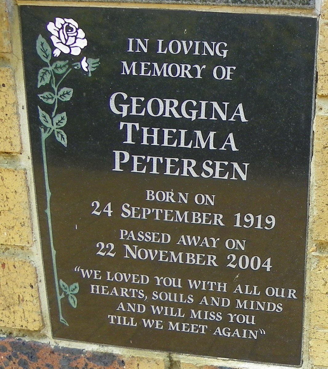 PETERSEN Georgina Thelma 1919-2004