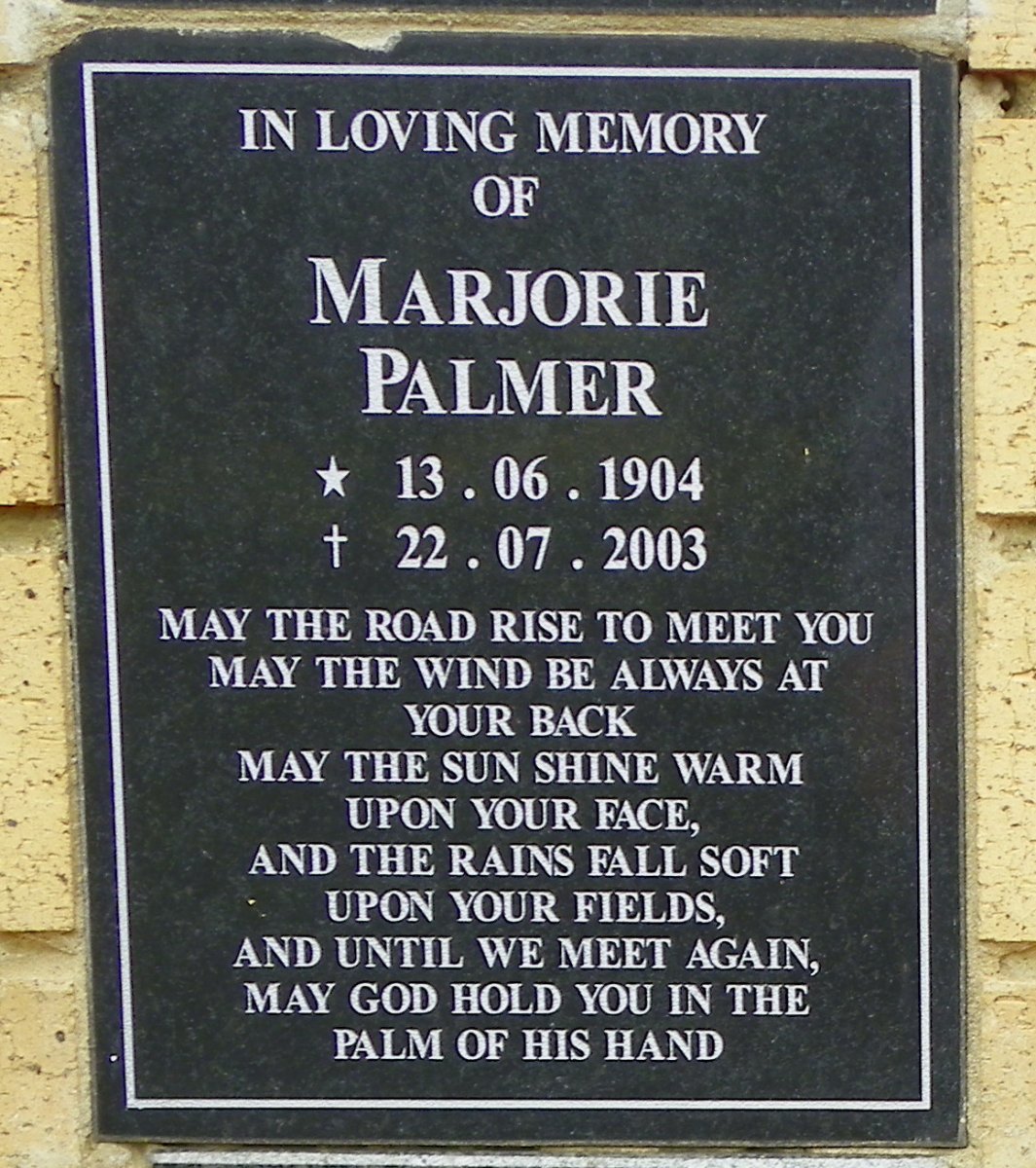 PALMER Marjorie 1904-2003