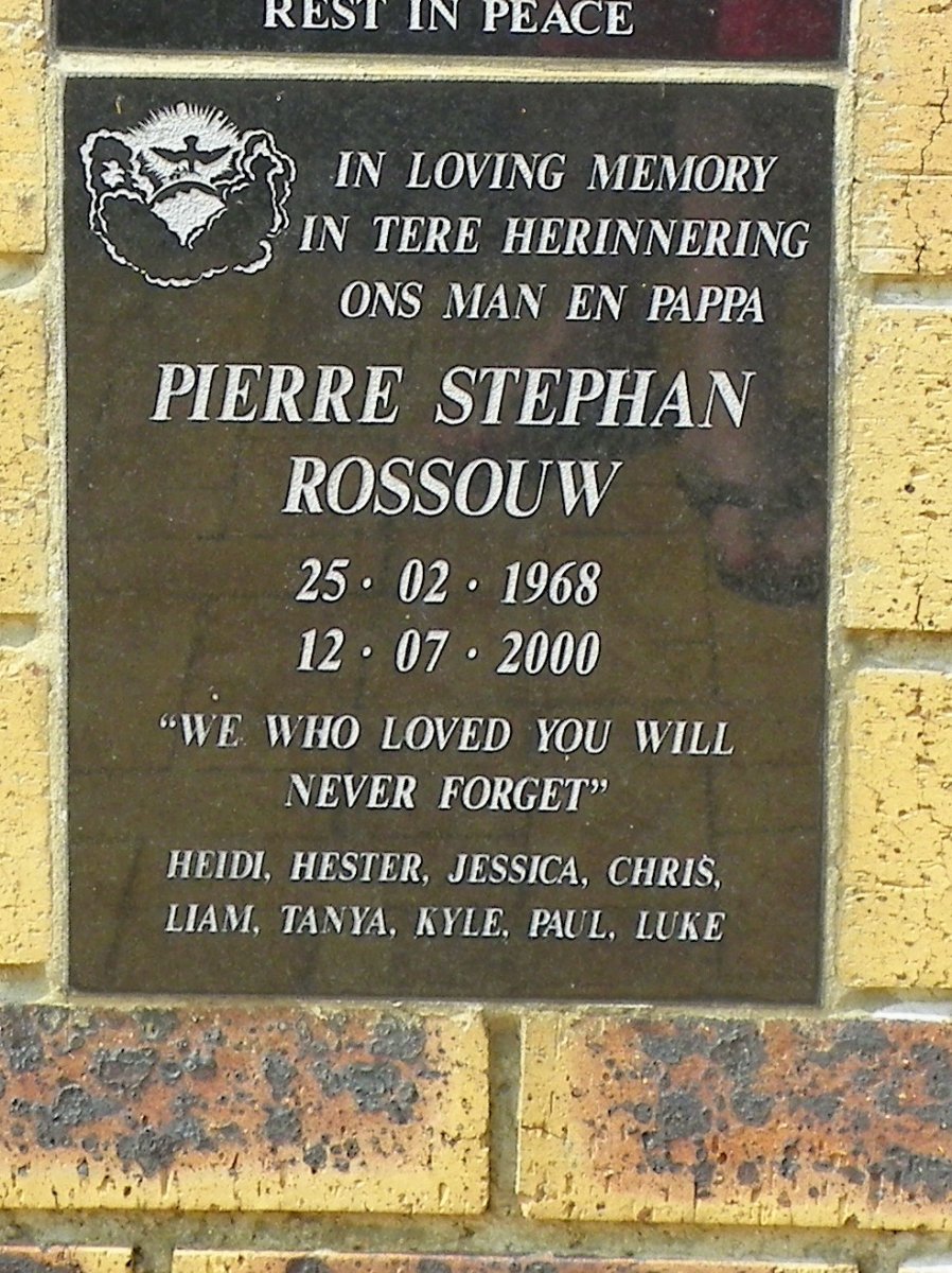 ROSSOUW Pierre Stephan 1968-2000