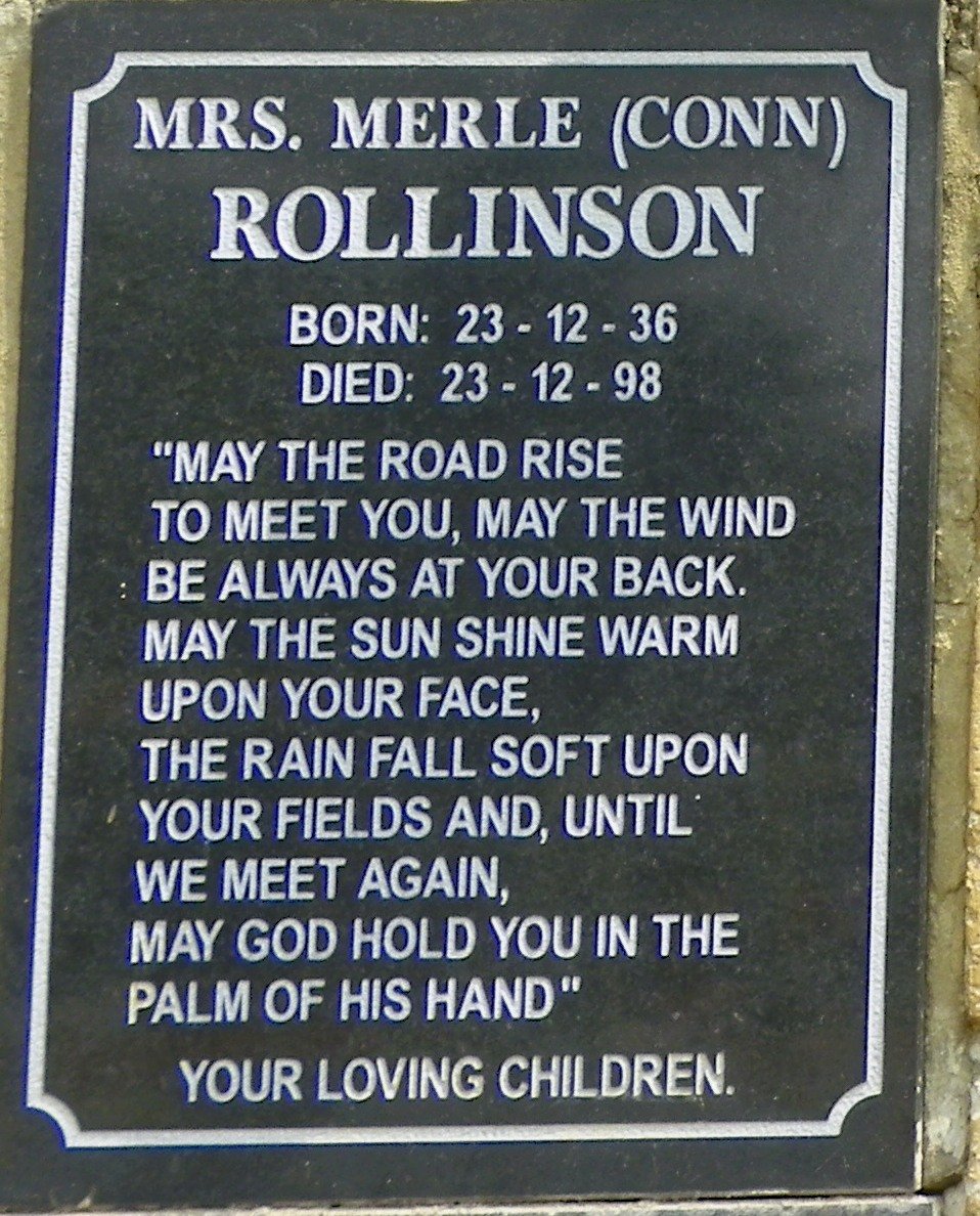 ROLLINSON Merle nee CONN 1936-1998