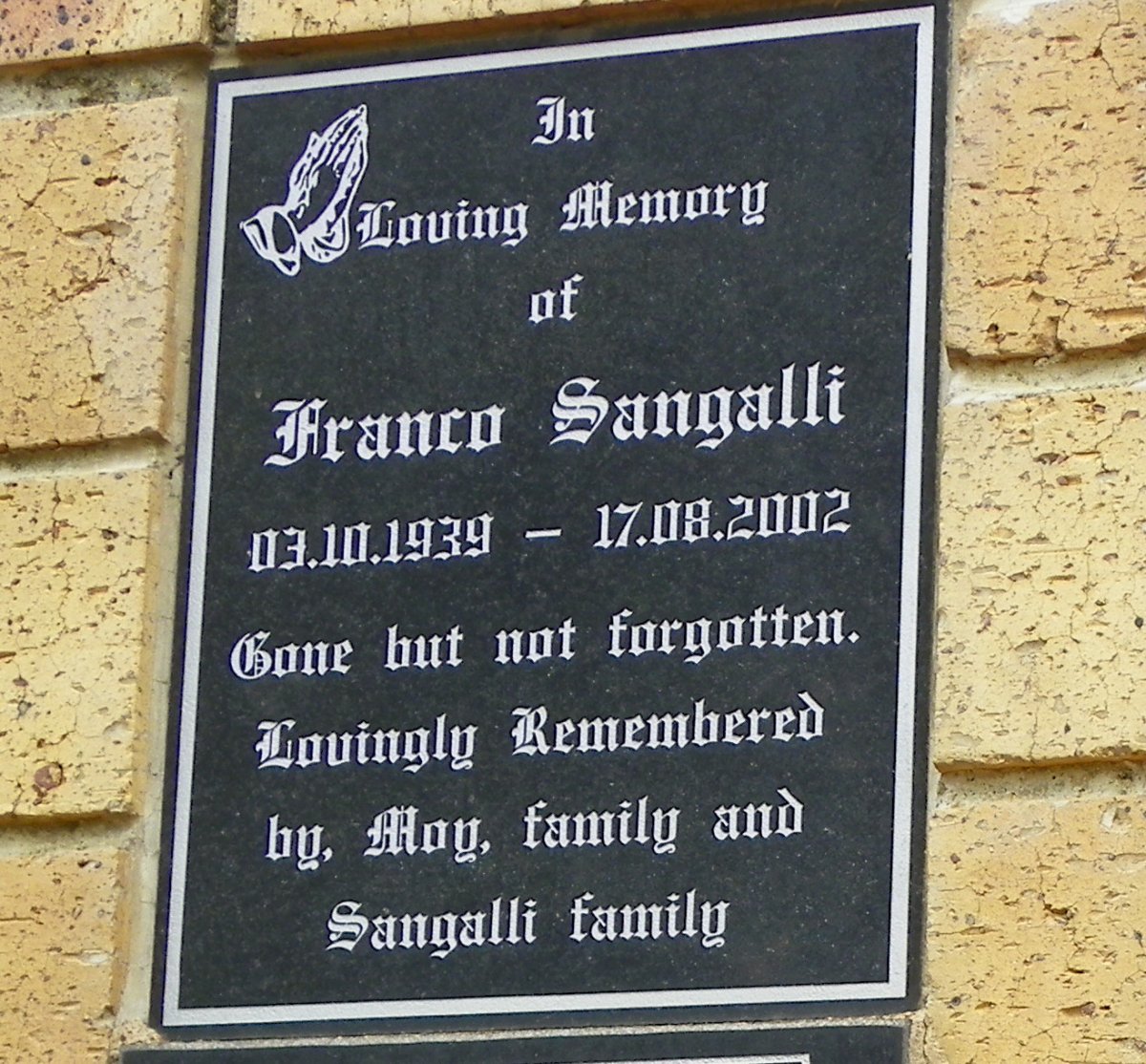 SANGALLI Franco 1939-2002