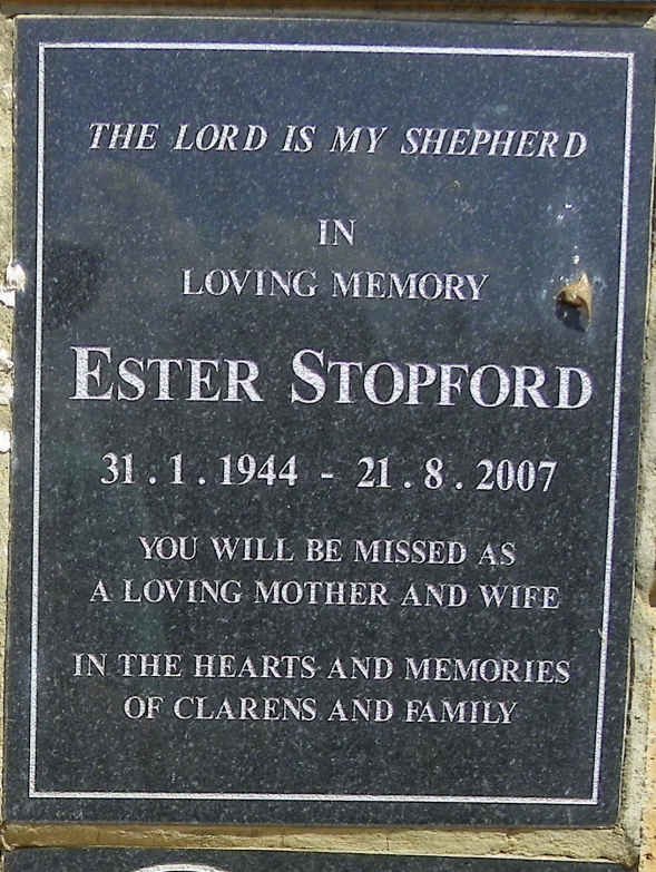 STOPFORD Ester 1944-2007