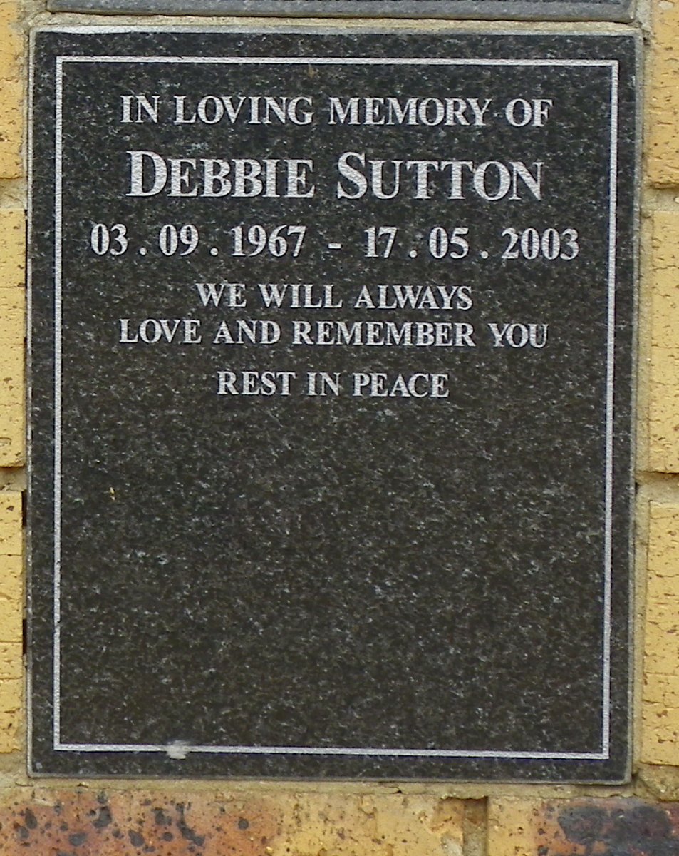 SUTTON Debbie 1967-2003