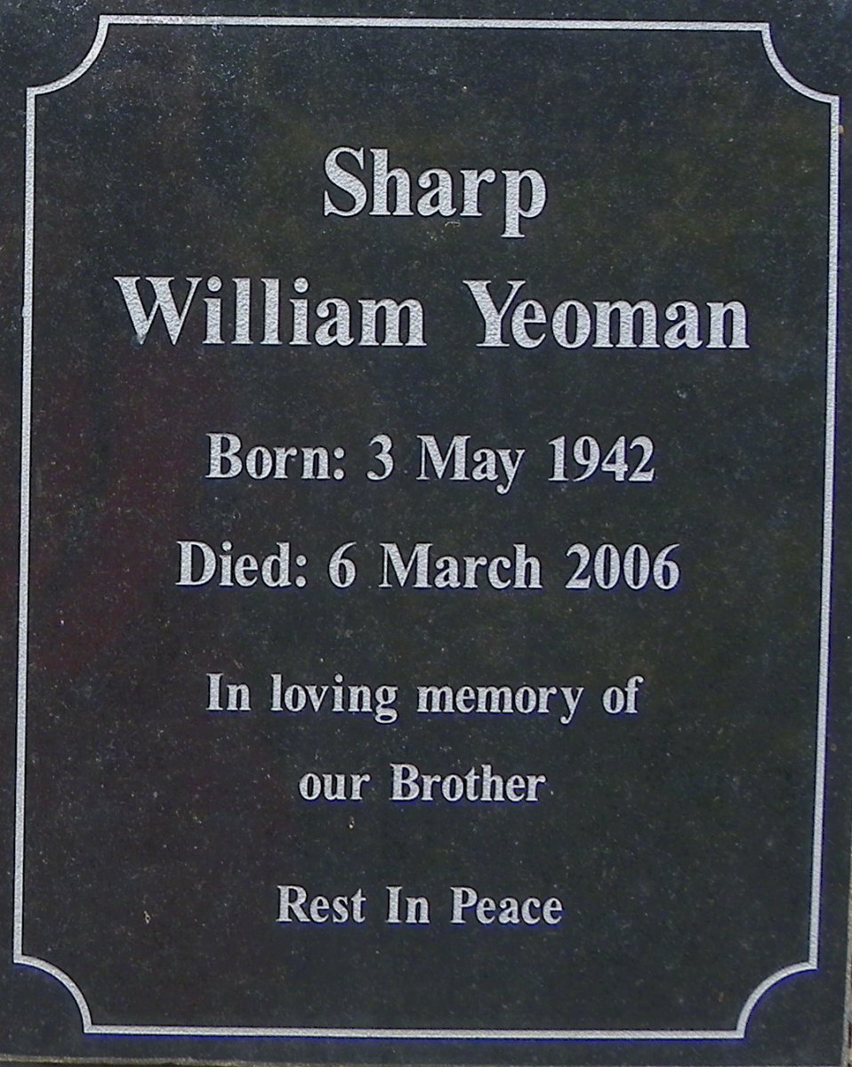 SHARP William Yeoman 1942-2006