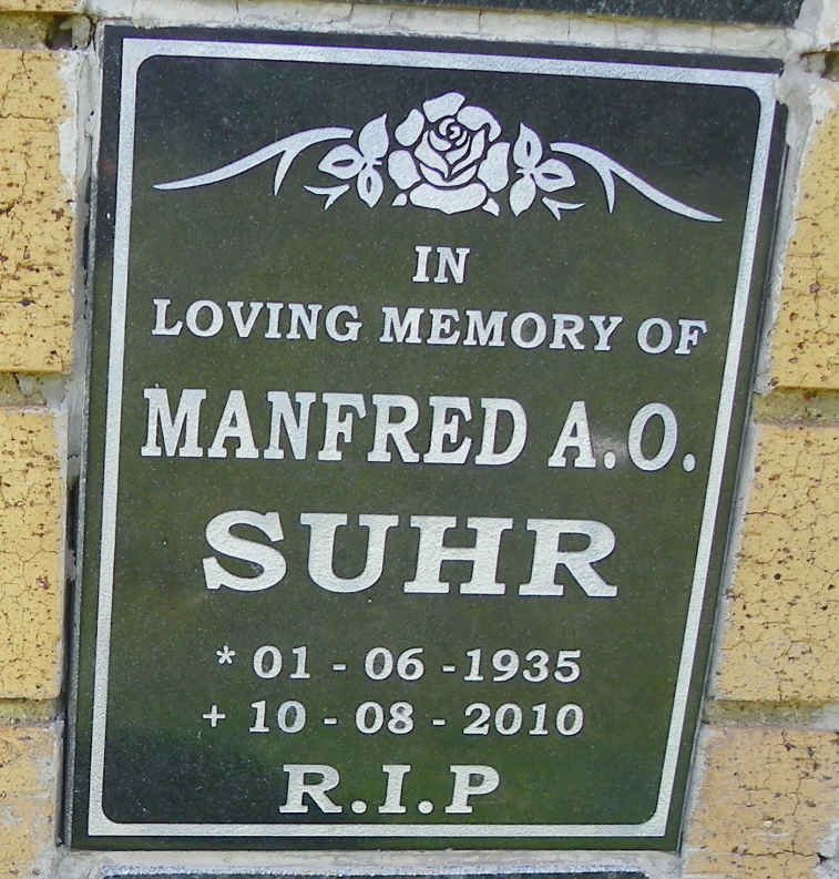 SUHR Manfred A.O. 1935-2010