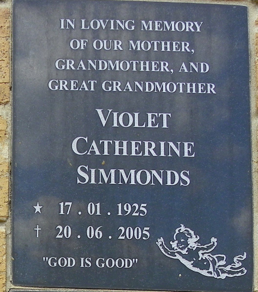 SIMMONDS Violet Catherine 1925-2005