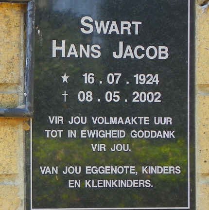 SWART Hans Jacob 1924-2002