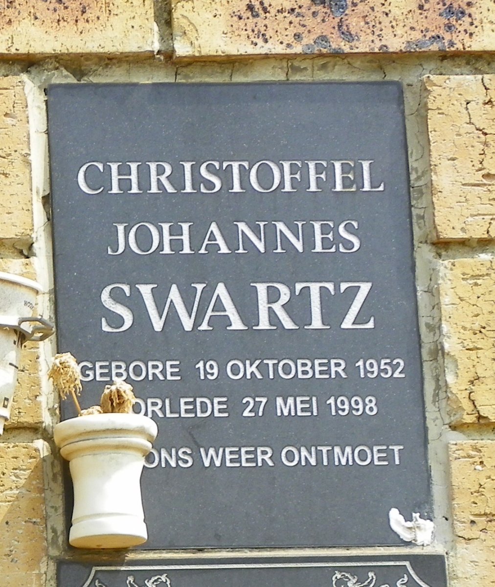 SWARTZ Christoffel Johannes 1952-1998