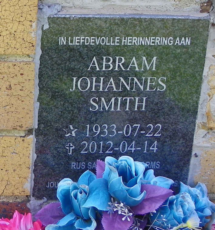 SMITH Abram Johannes 1933-2012