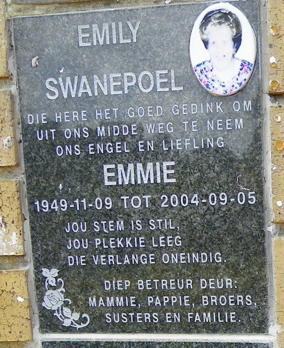 SWANEPOEL Emily 1949-2004