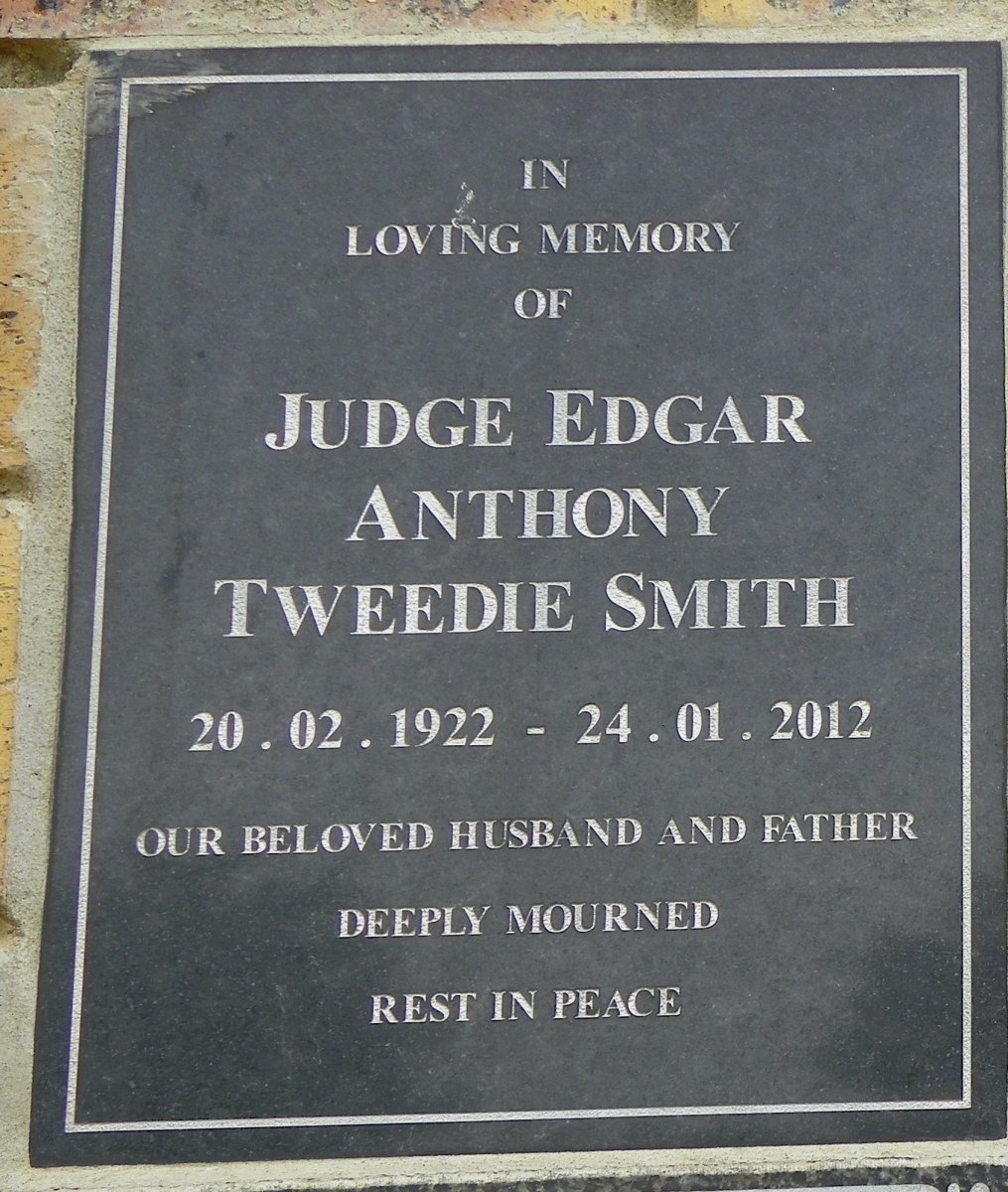 SMITH Edgar Anthony Tweedie 1922-2012