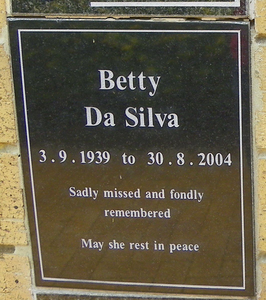 SILVA Betty, da 1939-2004