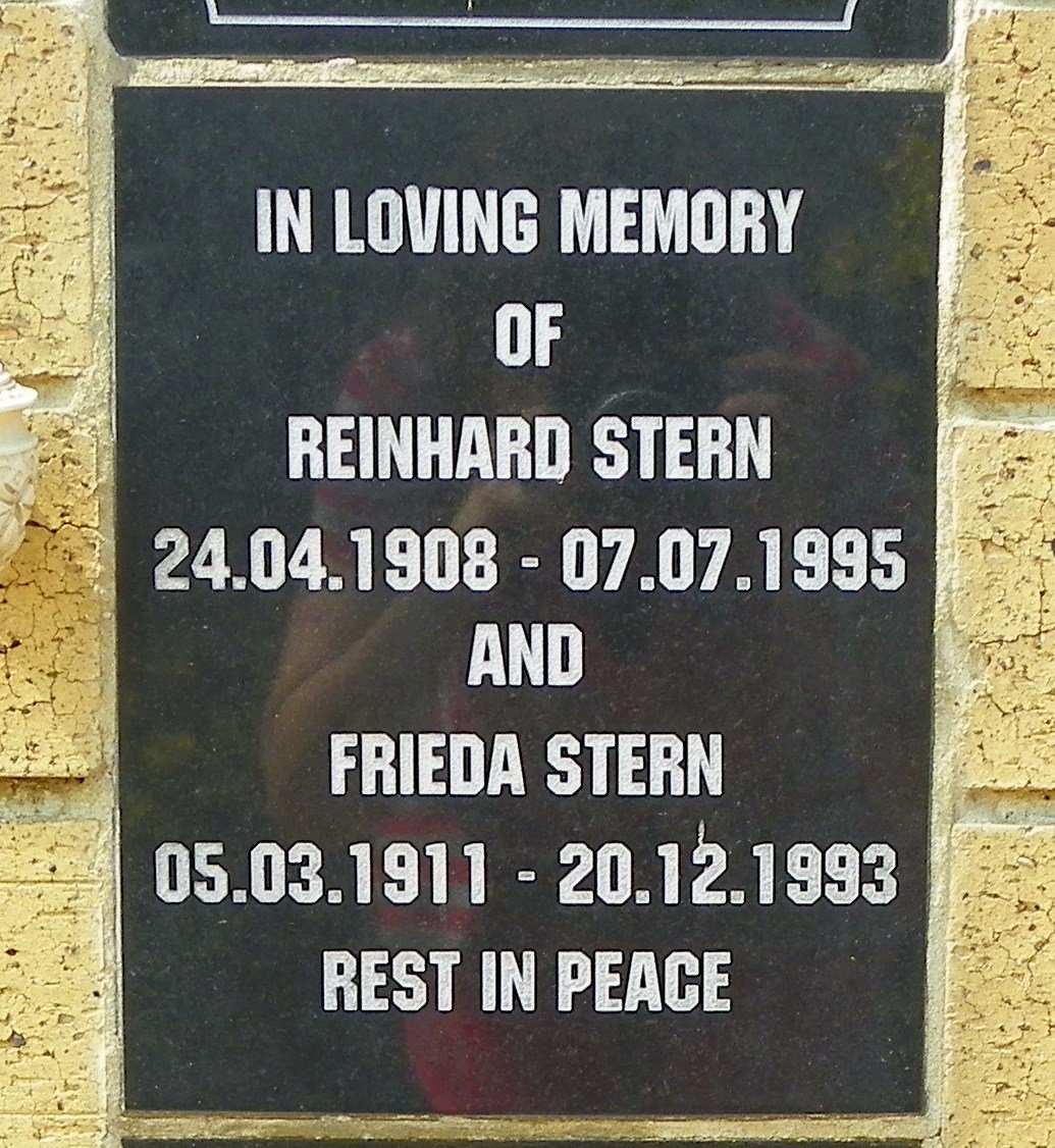 STERN Reinhard 1908-1995 &amp; Frieda 1911-1993