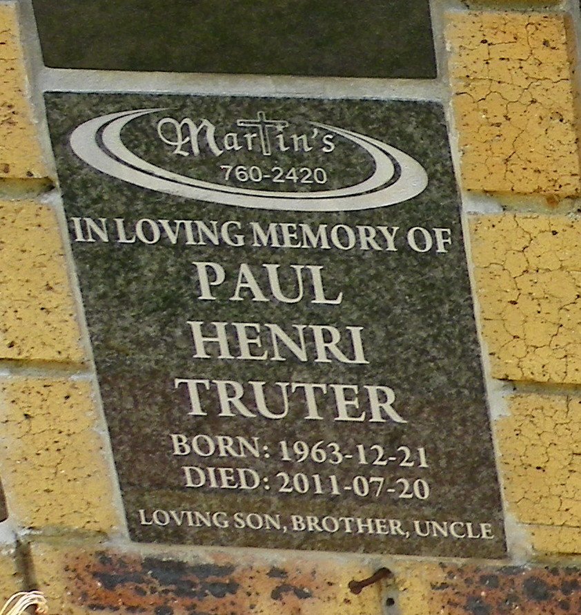 TRUTER Paul Henri 1963-2011