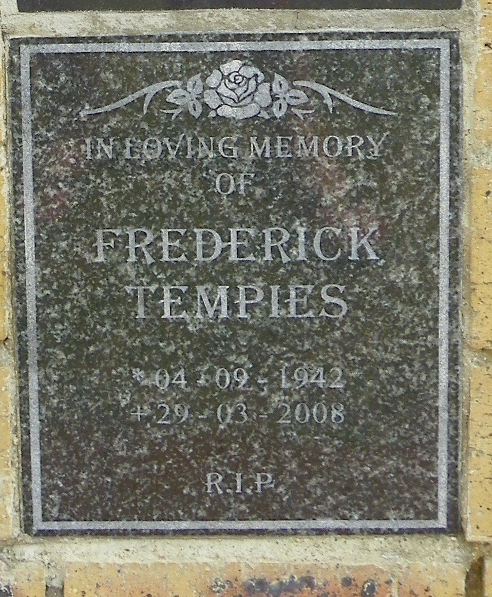 TEMPIES Frederick 1942-2008