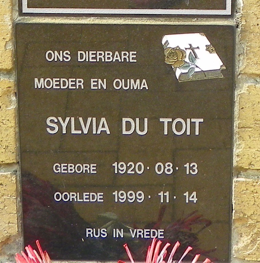 TOIT Sylvia, du 1920-1999