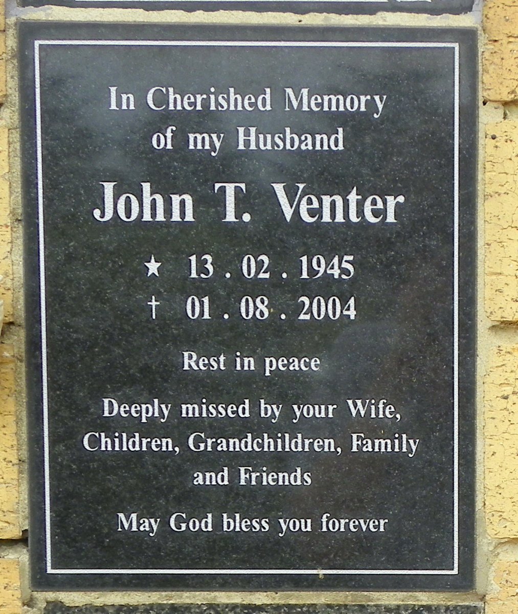 VENTER John T. 1945-2004