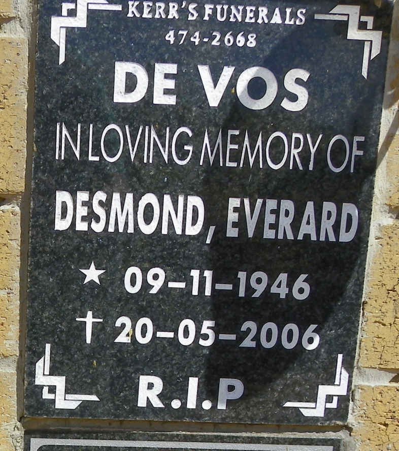 VOS Desmond Everard, de 1946-2006