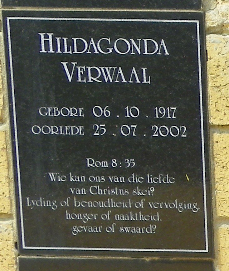 VERWAAL Hildagonda 1917-2002