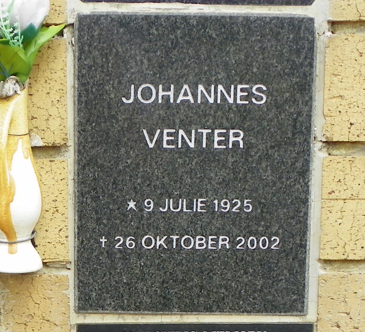 VENTER Johannes 1925-2002