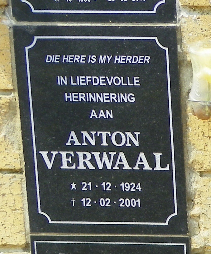 VERWAAL Anton 1924-2001
