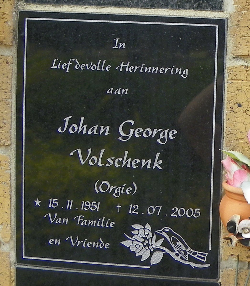 VOLSCHENK Johan George 1951-2005