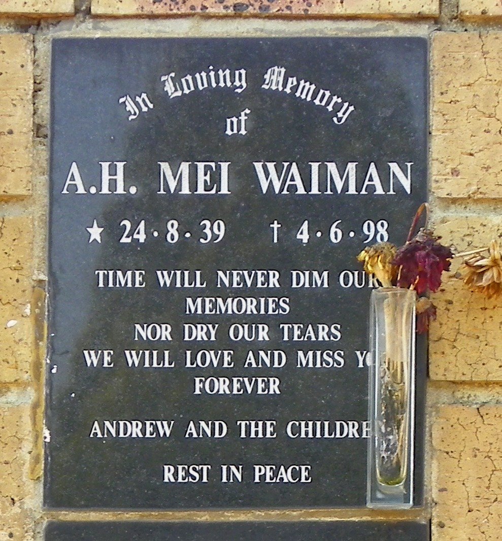 WAIMAN A.H. Mei 1939-1998