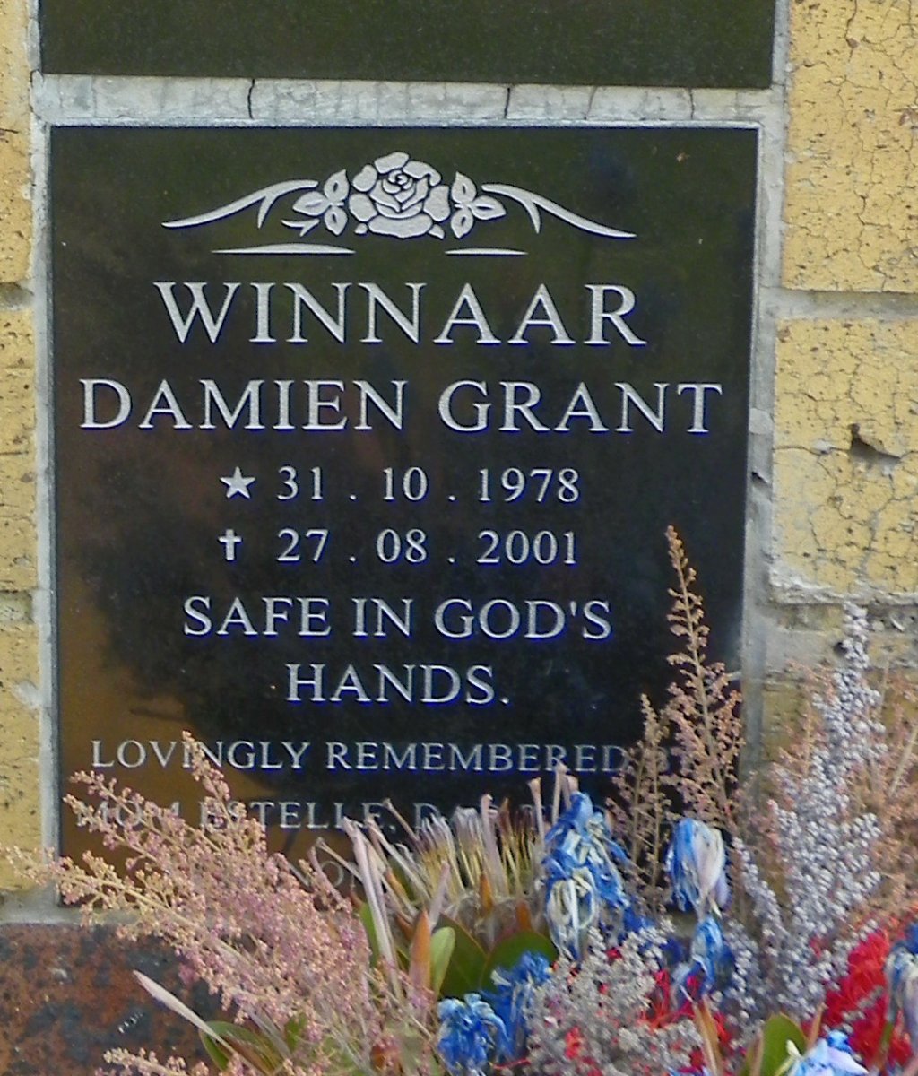 WINNAAR Damien Grant 1978-2001