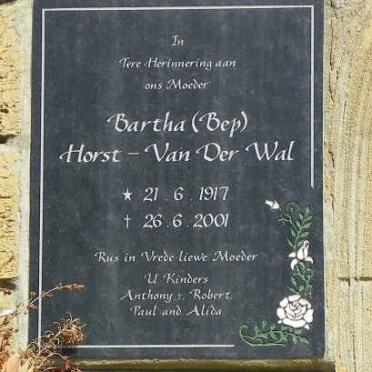 WAL Bertha HORST, van der 1917-2001