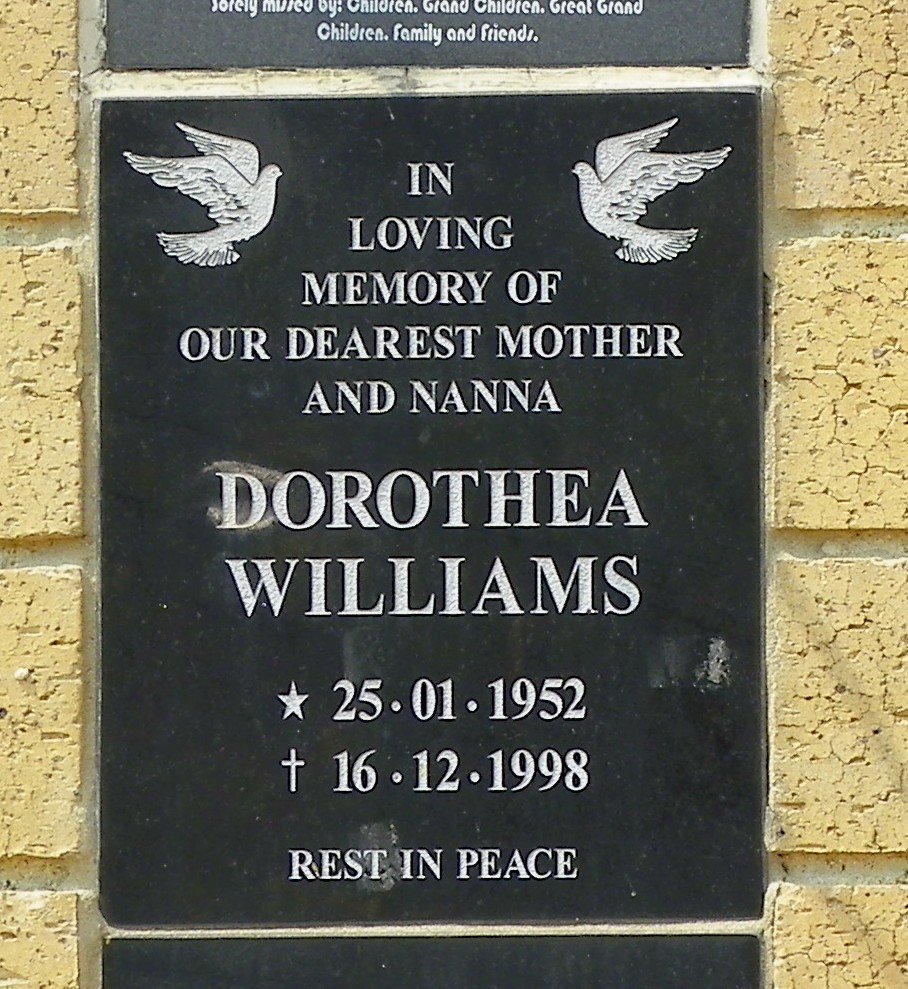 WILLIAMS Dorothea 1952-1998