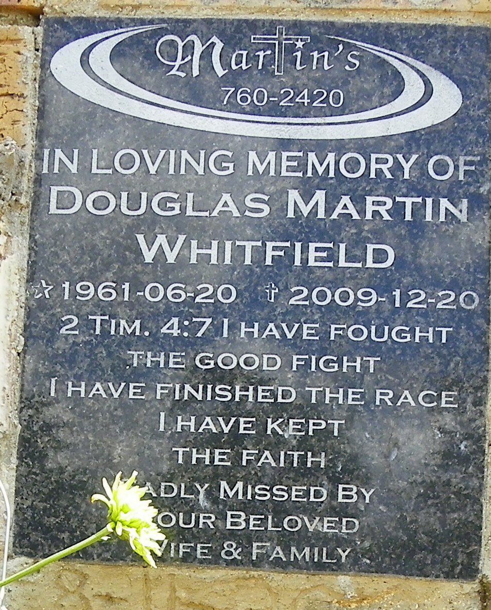 WHITFIELD Douglas Martin 1961-2009
