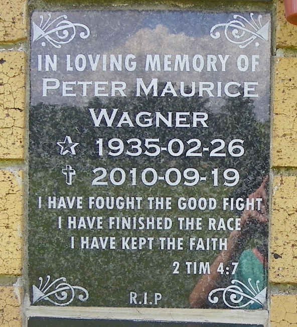 WAGNER Peter Maurice 1935-2010