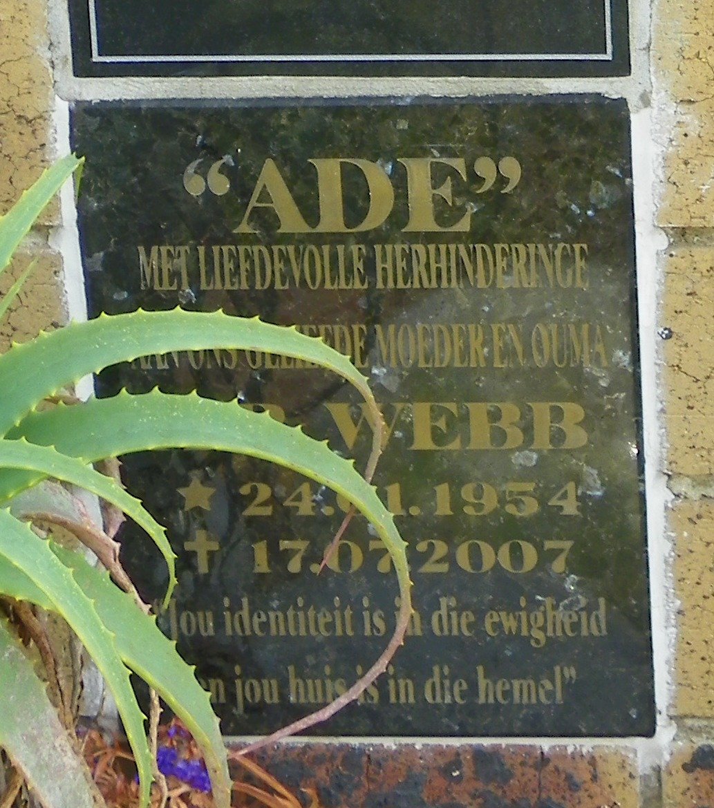 WEBB ? 1954-2007
