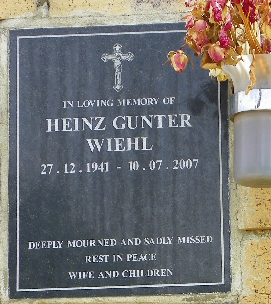 WIEHL Heinz Gunter 1941-2007