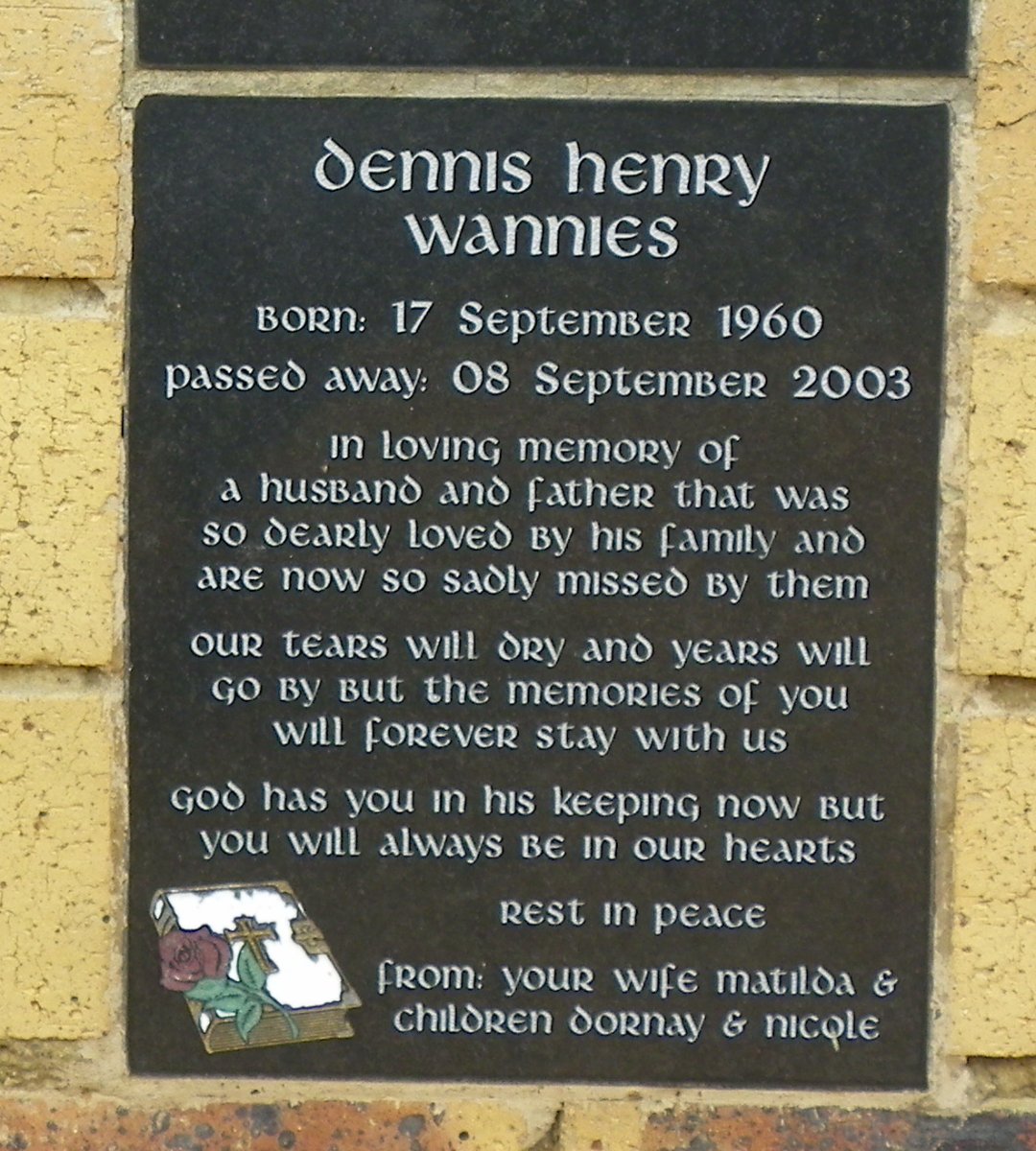 WANNIES Dennis Henry 1960-2003