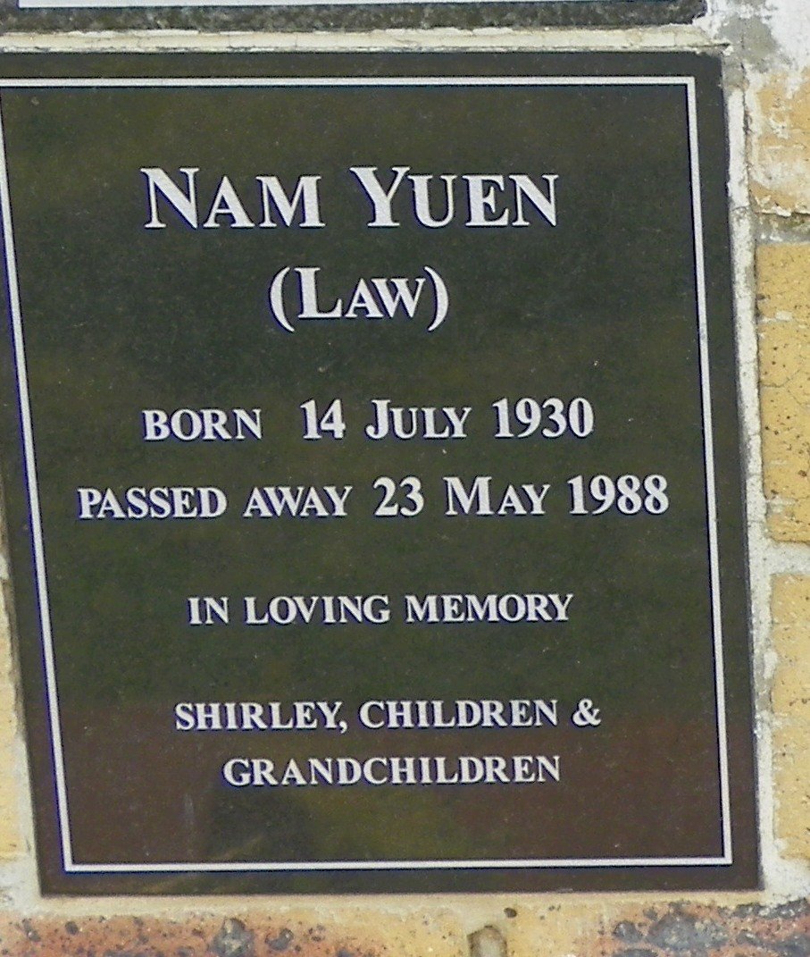 YUEN Nam, LAW 1930-1988