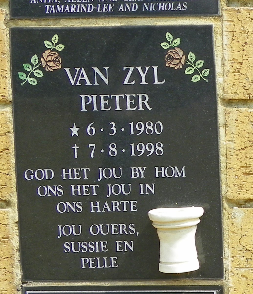 ZYL Pieter, van 1980-1998