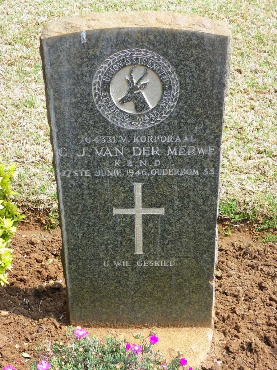 MERWE C.J., van der -1946