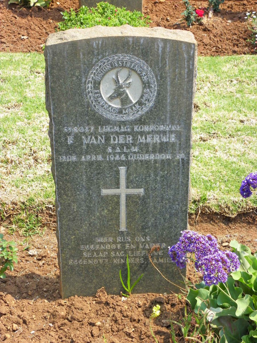 MERWE F., van der -1946