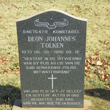 TOLKEN Deon Johannes 1973-1996
