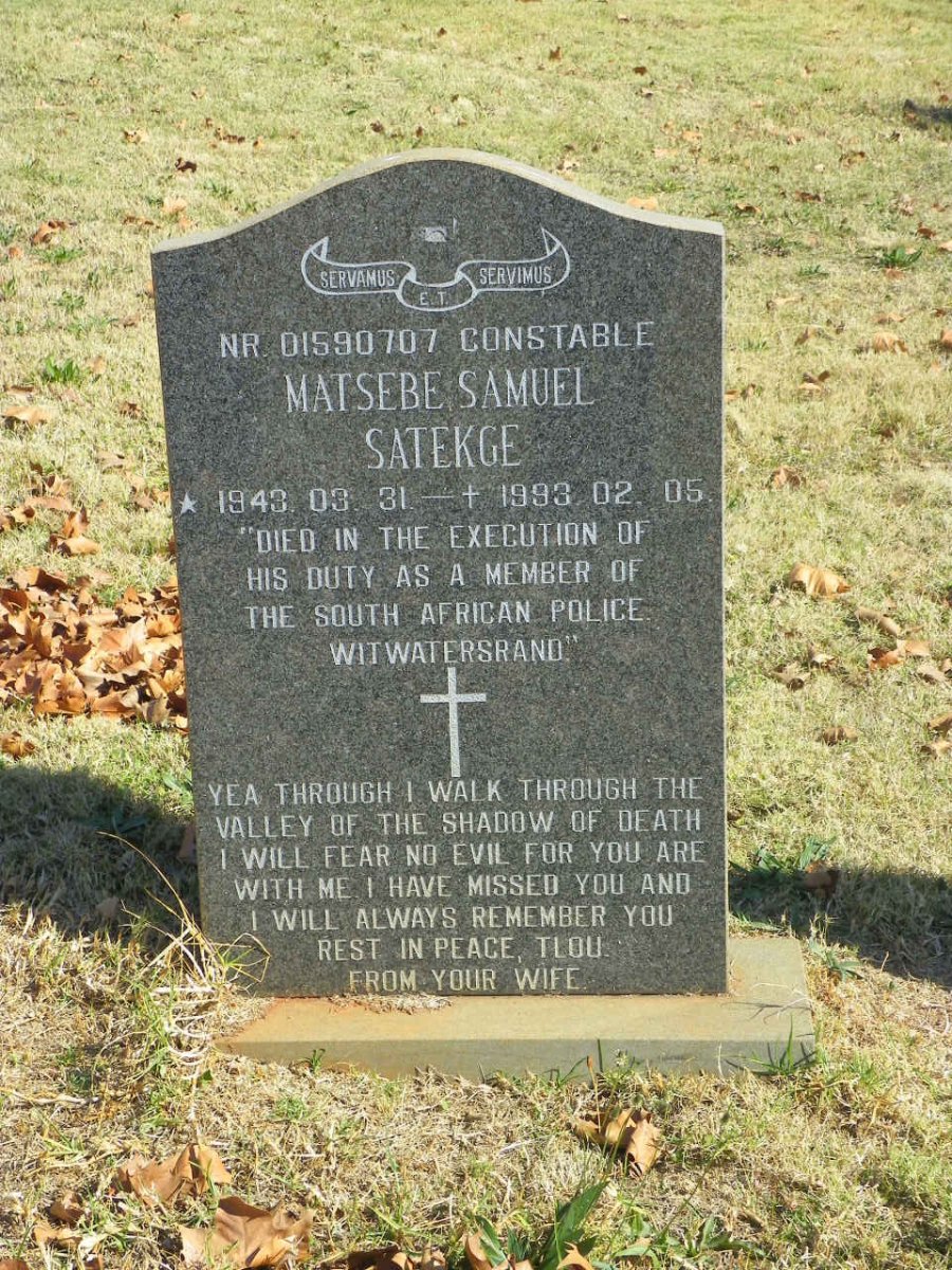 SATEKGE Matsebe Samuel 1943-1993